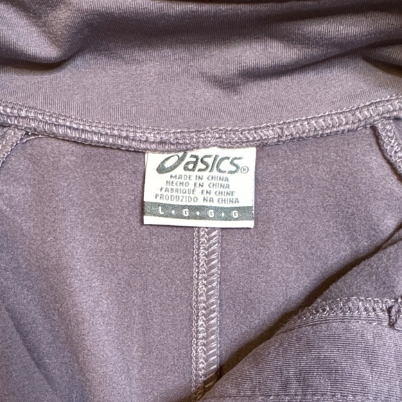Asics Purple Fitted Quarter-Zip Dri-Fit Sweatshirt Size L - Picture 2 of 4